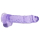 Crystal Clear Dildo 19 x 4.5cm Purple