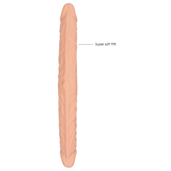 Double dildo Realrock 36 x 4.4cm Flesh