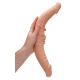 Dildo duplo Realrock 36 x 4,4cm Carne