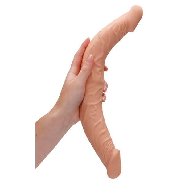 Double dildo Realrock 36 x 4.4cm Flesh