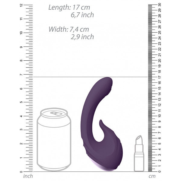 Miki stimolatore del punto G 12 x 3,3 cm viola