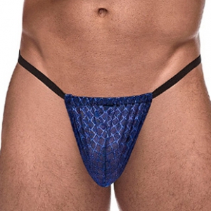 male power String DIAMOND MESH Blau