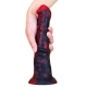 Dildo Dragon Zirg 22 x 5cm Nero-Rosso