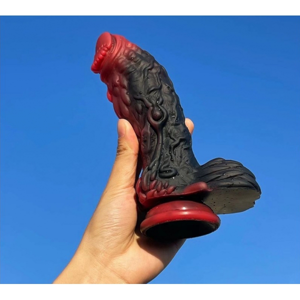 Dragão Yong Dildo 15 x 5,5cm Black-Red