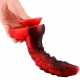 Dildo Dragon Sarkan 19 x 4.5cm Schwarz-Rot