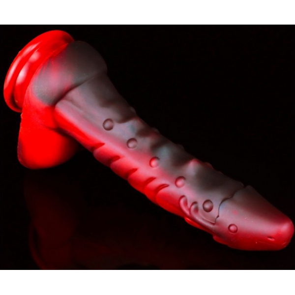 Dildo Dragon Sarkan 19 x 4.5cm Black-Red