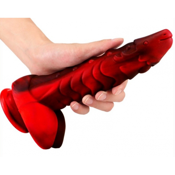 Dragão Sarkan Dildo 19 x 4,5cm Black-Red