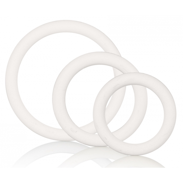 Set of 3 soft cockrings White