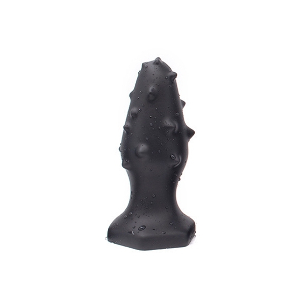 Spike Silicone Butt Plug BLACK M