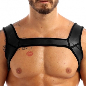 KinkHarness SHOULD WIDE Neoprene Harness Black