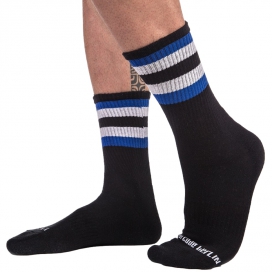 Barcode Berlin HALF FETISH Socken Schwarz-Blau-Grau