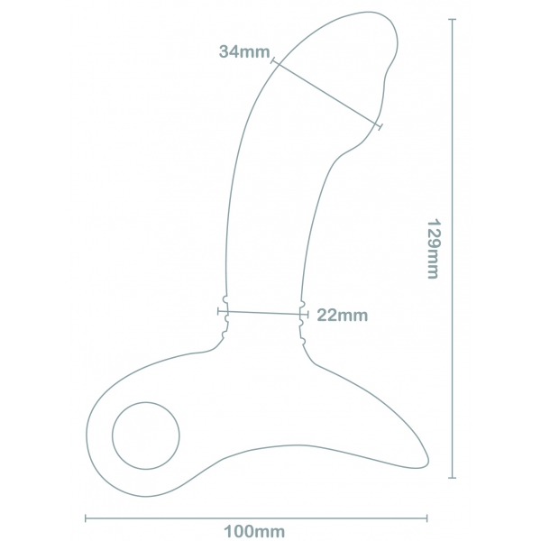 Estimulador de próstata vibratorio Sparta Nexus 10 x 3,4cm
