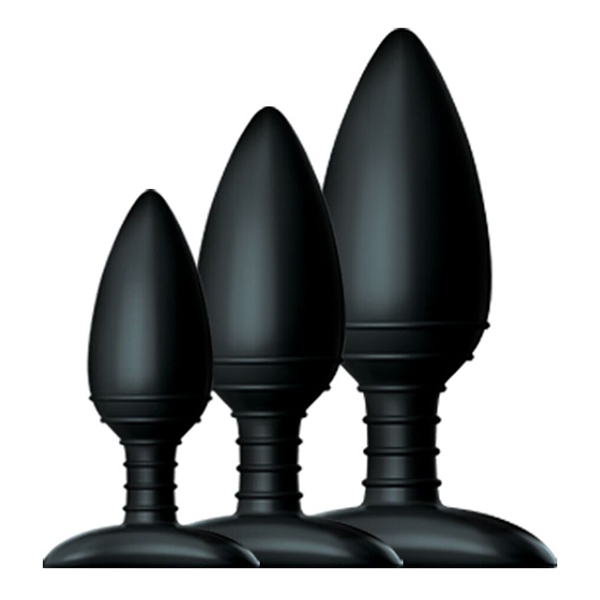 Nexus Trio Set di plug in silicone nero