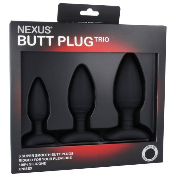 Nexus Trio Silicone Plug Set Zwart