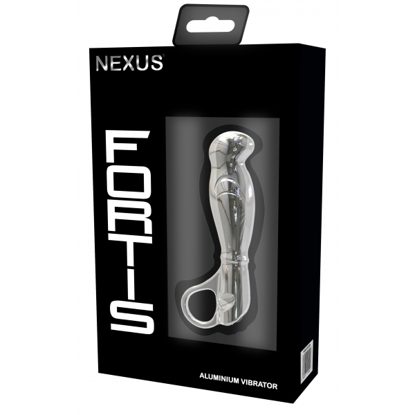 Plug prostatico vibrante in metallo Fortis Nexus 10 x 3,3 cm