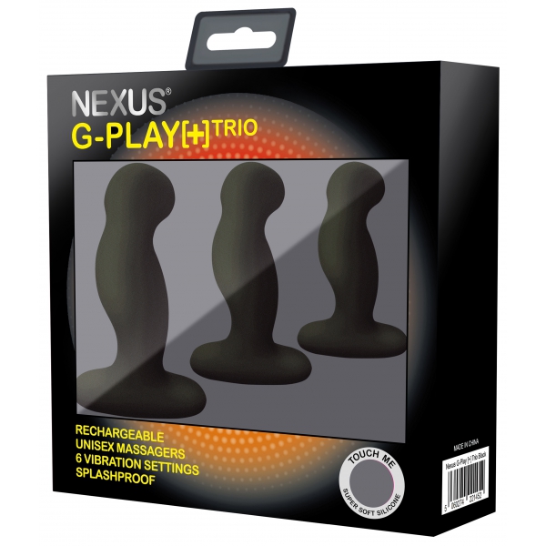 G-Play Nexus Vibrating Plug Set 3 Negro