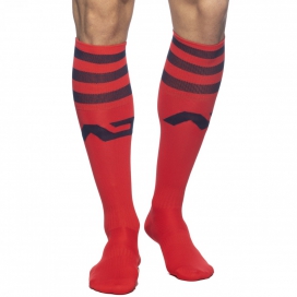 High socks BASIC SOCKS Red-Navy