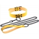 Colorful O Ring Punk Collars With Lead YELLOW