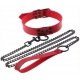 Colorful O Ring Punk Collars With Lead RED