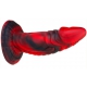 Dildo Monster Squax 18 x 5,5 cm nero-rosso