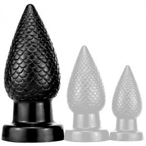 DarkSil Pinecone Silicone Butt Plug L BLACK