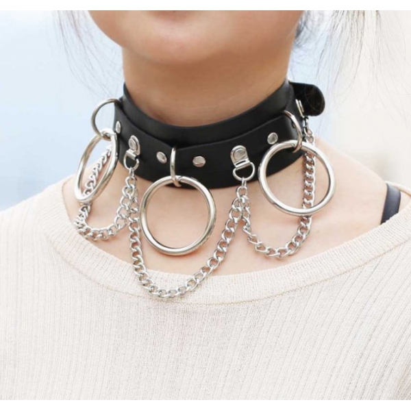 Necklace O RING CHAIN Black