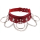 Metal O Ring Collar With Chain RED