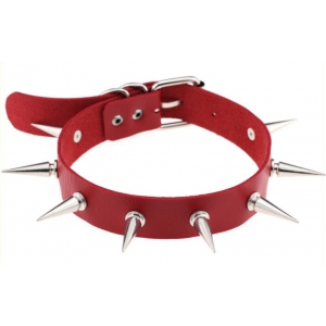 Joy Jewels Collar de pinchos Piky Lish Rojo