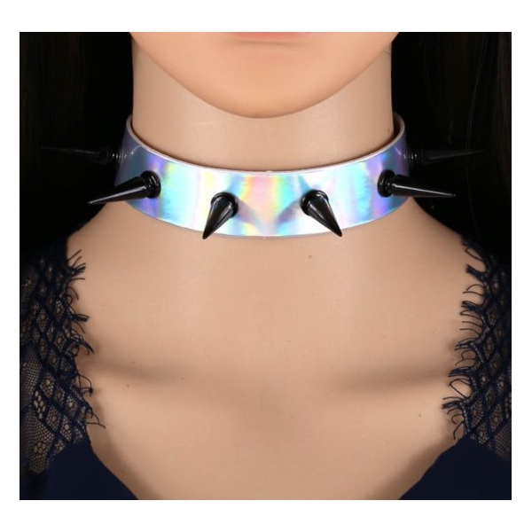 Piky Laser Silver Spike Necklace