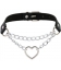 Metal Heart Collar With Chain BLACK