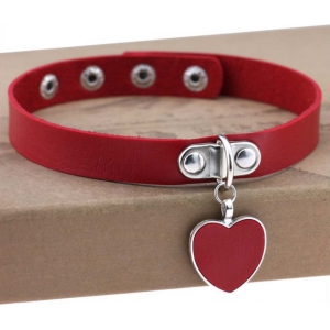 Joy Jewels Collar Corazón Punk Rojo