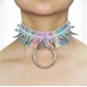 Strobo Laser Silver Spike Necklace