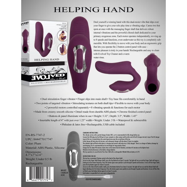Vibrierende Fingerhülle Helping Hand 10 x 3.3cm