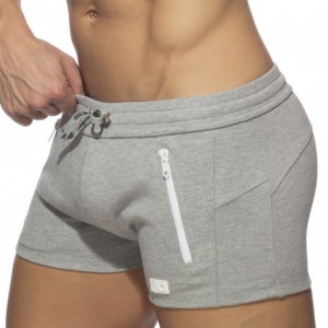 Addicted DOUBLE ZIP Shorts Grey