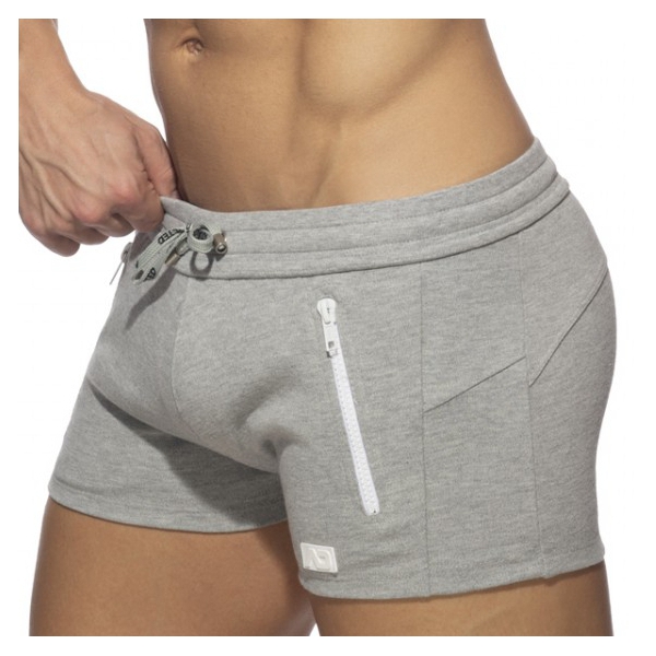 DOUBLE ZIP Shorts Grey