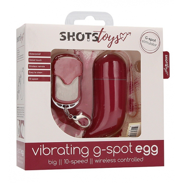 Uovo vibrante senza fili G-Spot Curve 8,5 x 3,4 cm rosso
