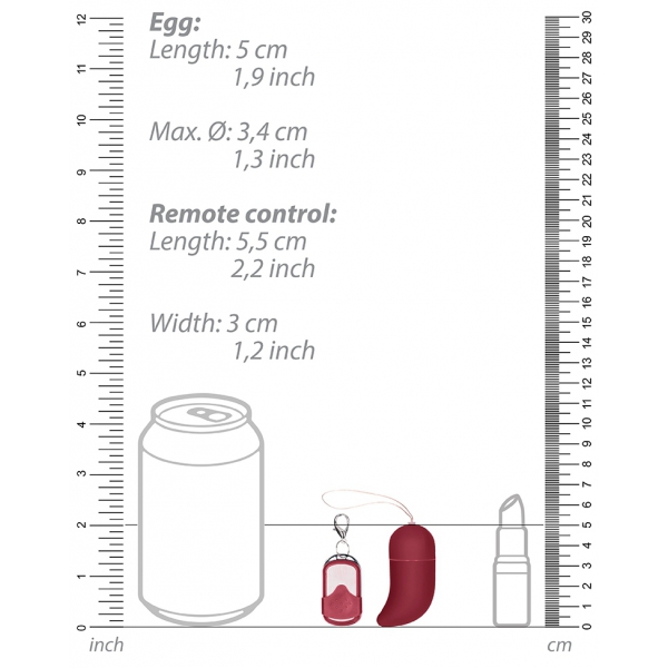 Wireless Vibrating Egg G-Spot Curve 8.5 x 3.4cm Red