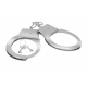 Pair of metal handcuffs Cuffs On Silver