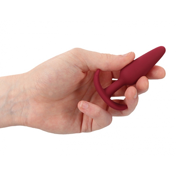 Slim Butt Silicone Plug 7.5 x 2cm Rood