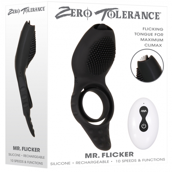 Cockring + stimolatore Clito Mr. Flicker 30mm