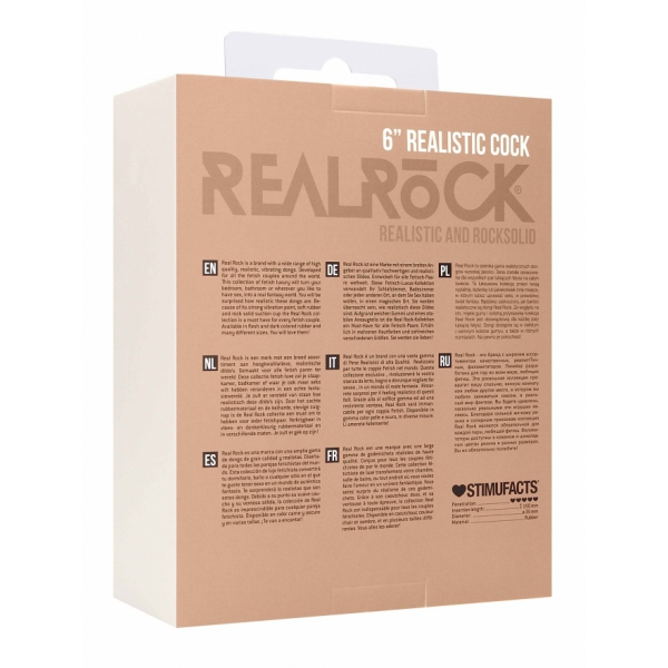 Realistic Cock Realrock 6" - 11 x 3.3cm