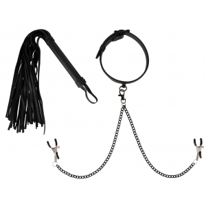 Vegan Fetish Set Nippelklemmen und Martinet Vegan Fetish