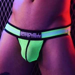 Breedwell Jockstrap EXHIBIT Neon Groen