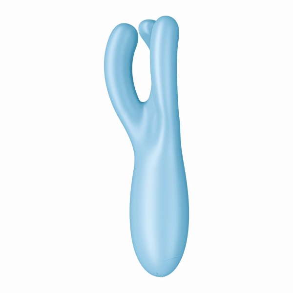 Stimulateur de clitoris connecté Threesome 4 14cm Tiurquoise