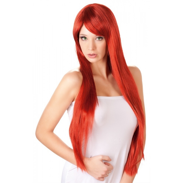 Long red hair wig