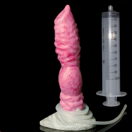 PINKALIEN Squirting Silicone Dildo - 14 PINK