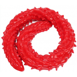 DoublePlayz Gode Long BARBED 60 x 4cm Rouge