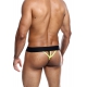 Thong NEON MaleBasics Black-Yellow