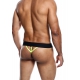 Tanga NEON MaleBasics Negro-Amarillo