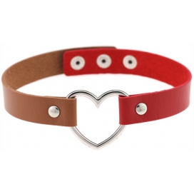 Colar HEART DUO Brown-Red